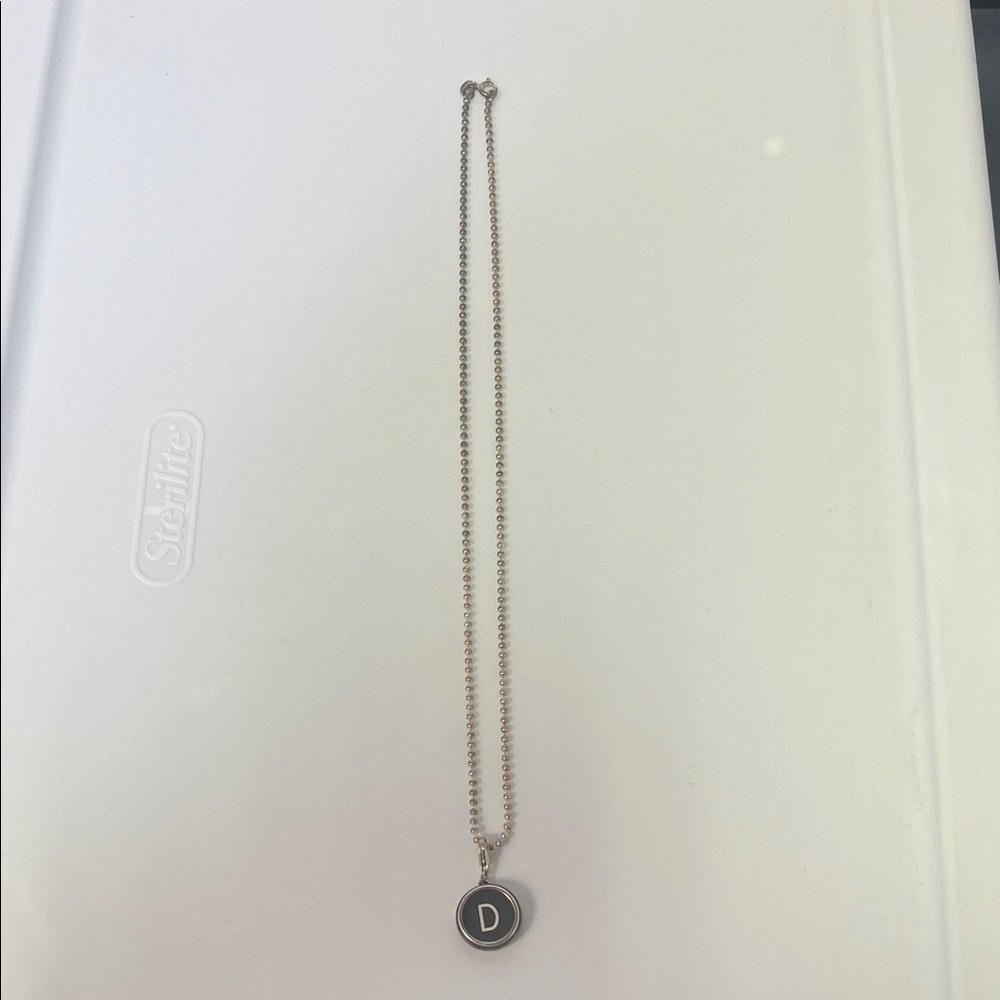 Sterling Silver Necklace with “D” pendant
